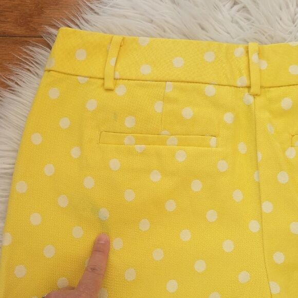 Ann Taylor Yellow Polka Dot High Waist Shorts - Picture 4 of 4
